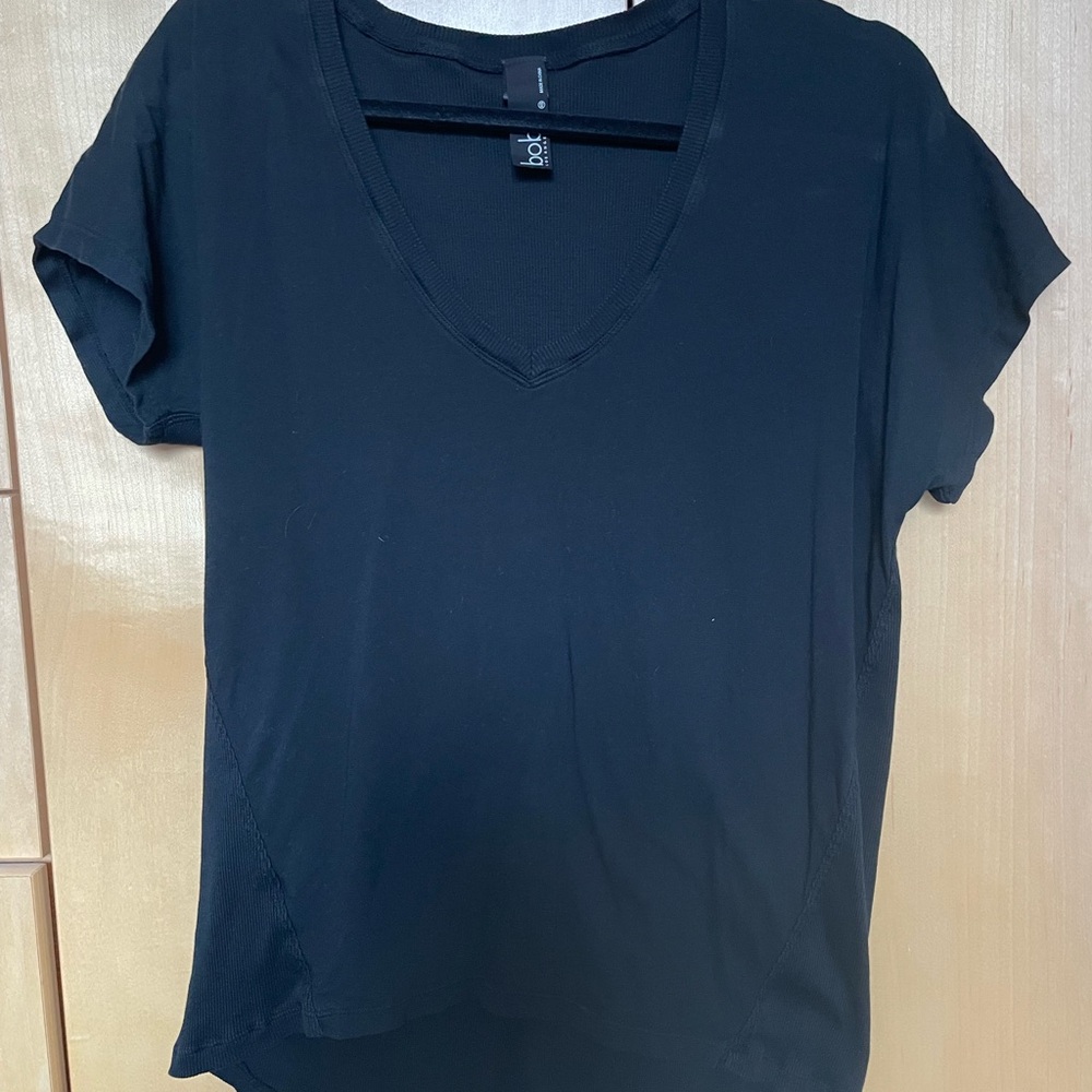 Black  V-Neck Women's Top